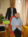 Frau Kucharek Maria feiert ihren 80. Geburtstag.