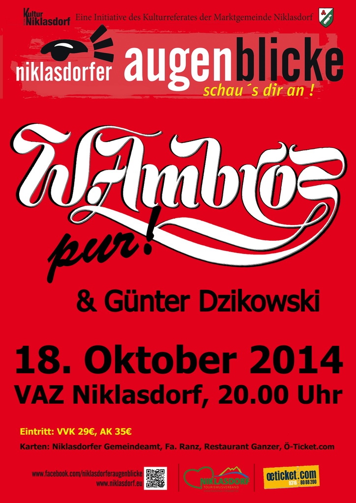 Plakat Konzert Wolfgang Ambros